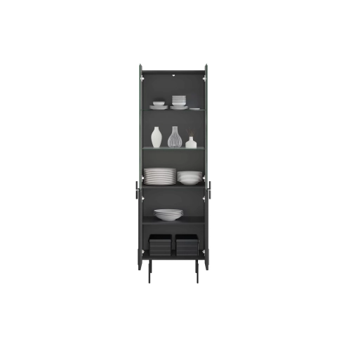 Witryna Malmi 60 cm - czarny mat / czarne nóżki